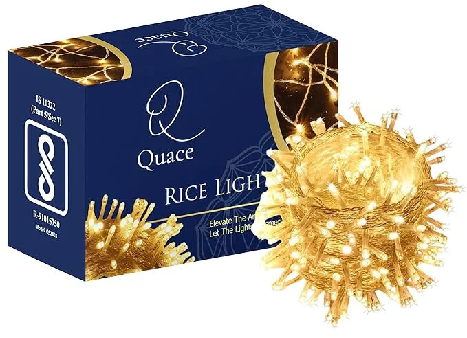 Quace 12 Meter (36 Feet) Decorative 42 Warm White LED String Light Plug for Indoor & Outdoor Decorations,String Lights for DIY, Party, Home Decor, Christmas, Diwali - Best Price ₹118 at Amazon