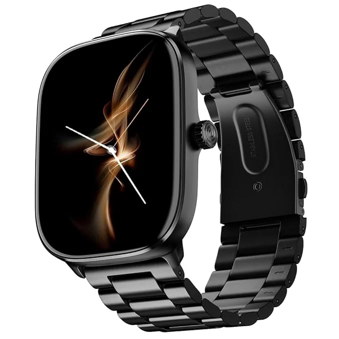 Noise New Macro Smart Watch with 2.0” HD Display,Metallic Finish BT Calling, Functional Crown, 7 Days Battery Life, Sleep Tracking, 200+ Watch Faces (Elite Black) - Best Price ₹1599 at Amazon