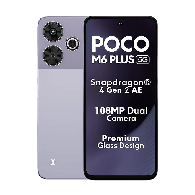 POCO M6 Plus 5G Misty Lavender 8GB RAM 128GB ROM - Best Price ₹10899 at Amazon