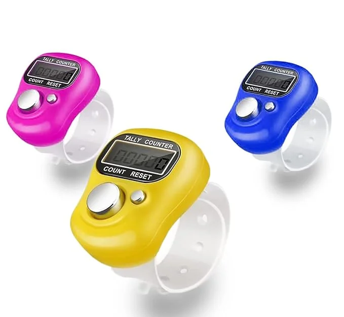 GLUN® Multiuse Finger Counter Portable Hand Finger Counting Machine Digital Head Electronic Tally Counter Pack of 3 - Best Price ₹148 at Amazon