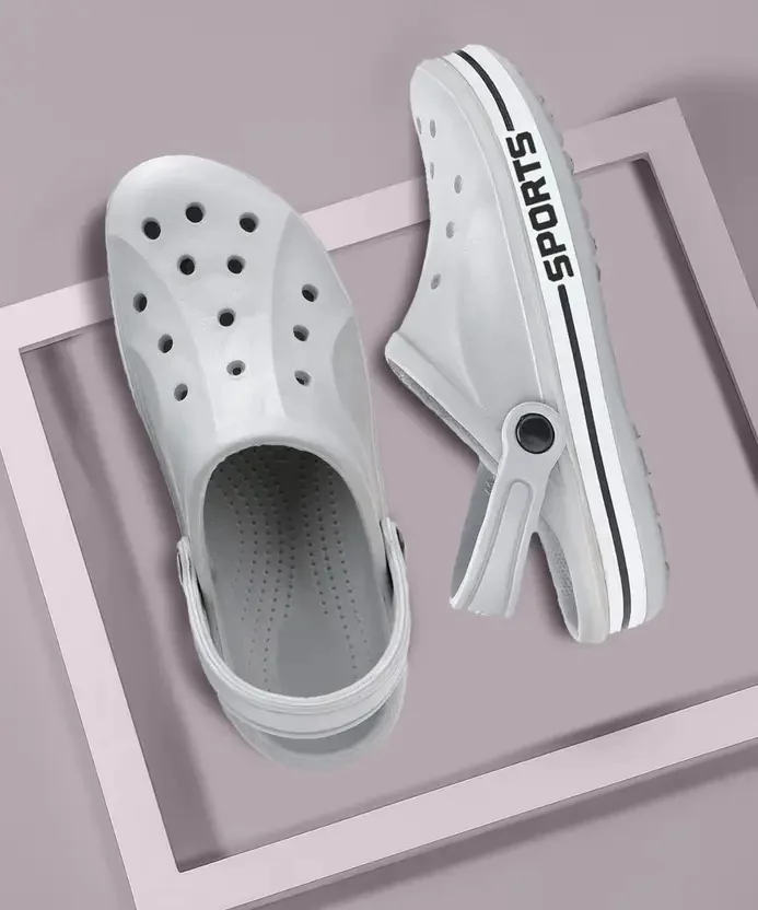 BERSACHE Men Clogs Sandal  (Grey , 9) - Best Price ₹201 at Flipkart