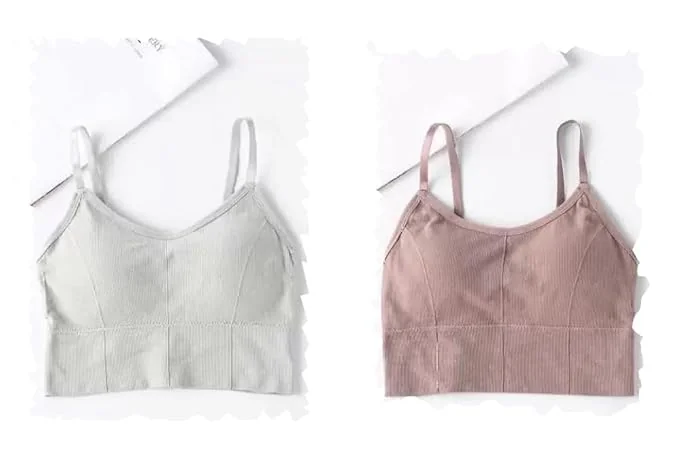 Acnos Cotton Pack of 2 Women Sports Lightly Padded Bra Combo (Free Size Fit Up To 28-30-32-34) - Best Price ₹399 at Amazon