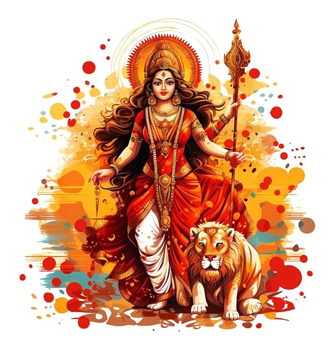 Decor Kraft Durga Maa Wall Sticker & Decal Vinyl Sticker 50 cm x 46 cm,Multicolour - Best Price ₹169 at Amazon